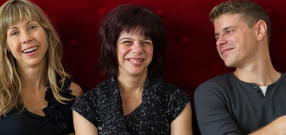 Louise Archambault, Marion Rivard and Alexandre Landry (L to R)
